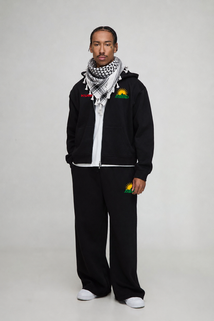 Azad Kurdistan Oversize Zipper Black