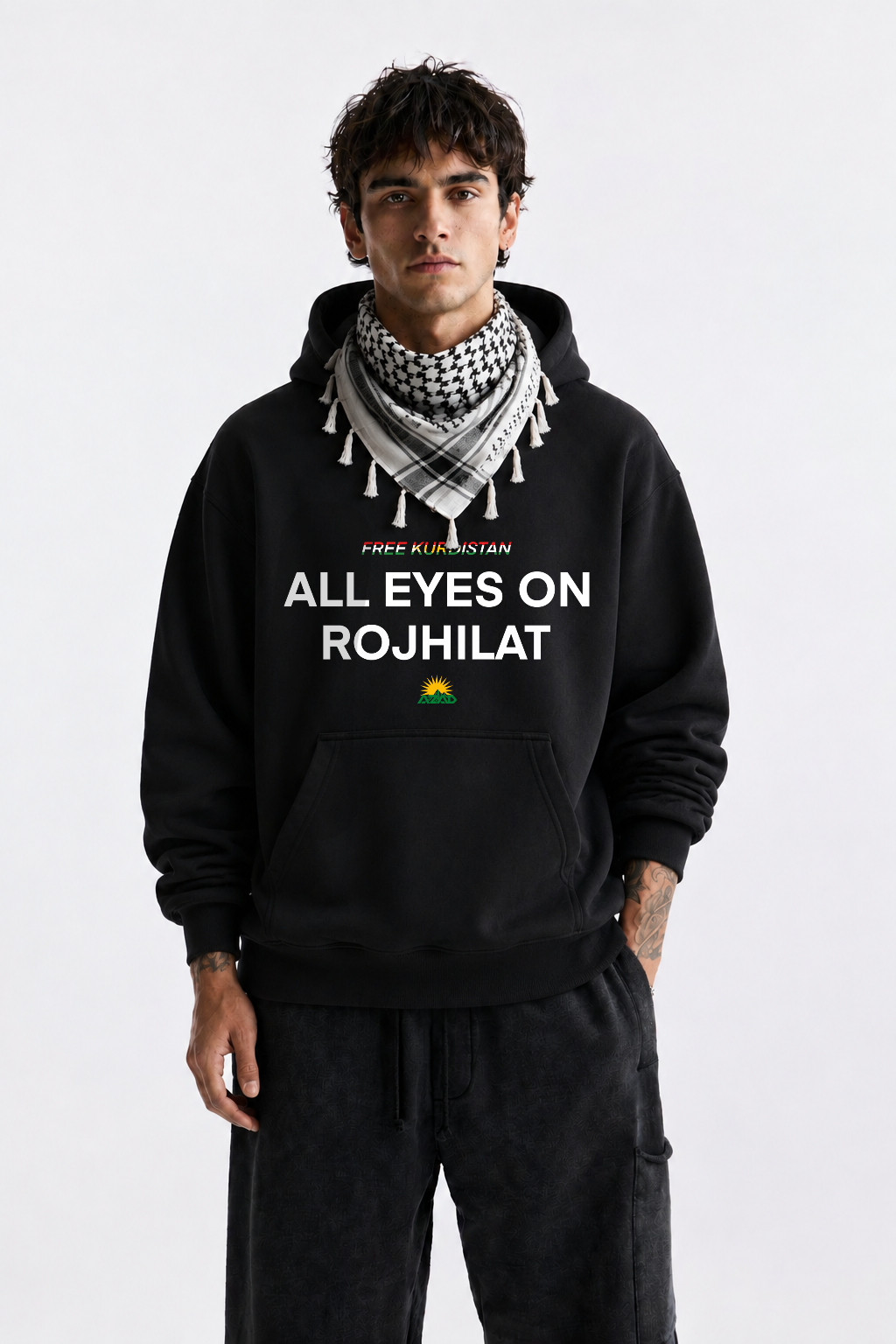 All eyes on rojhilat Oversize Hoodie