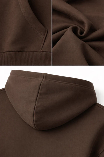 Azad Kurdistan Oversize Zipper Mocha Brown